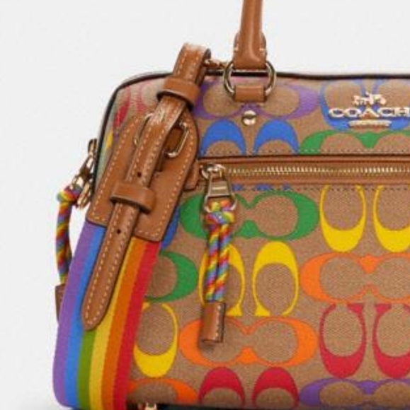NWT Coach Rainbow Signature Purchase Bag - Picture 7 of 11